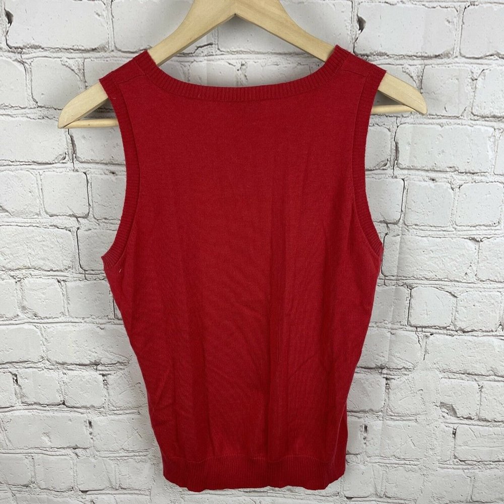 Lafayette 148 Solid Red Sleeveless Pullover Top C… - image 5